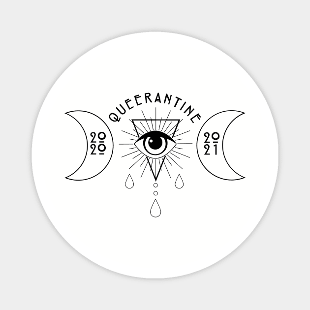 Queerantine Black White Magnet by MaryTyphus